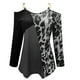 thumbnail image 4 of Camiseta de manga larga sin tirantes con estampado de leopardo a la moda para mujer Pompotops  gfhjh20855, 4 of 4