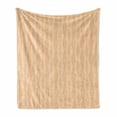 thumbnail image 1 of Abstract Soft Flannel Fleece Throw Blanket, Broken Line Shaped Vertical Dots Pattern Abstract Geometrical Stripes, Cozy Plush for Indoor and Outdoor Use, 60" x 80", Champagne and White, by Ambesonne, 1 of 6