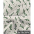 thumbnail image 6 of Green Leaves Linen Curtain Valance for Bedroom/Bathroom/Kitchen/Living/Dining Room Window,Spring Floral Farmhouse Rural Plant Natural Pocket Topper Drapes Decorative Cafe Drapery Panel 60"x18", 6 of 6