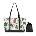 thumbnail image 7 of FORMRS Laptop Tote Bag for Women with 15.6" Computer Compartments Handbag, White Christmas Holly, 7 of 7
