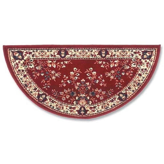 Oriental 44 x 22 Inch Half Round - Burgundy
