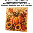 thumbnail image 4 of Fall Diamond Art Kits for Adults with Pumpkin and Sunflower Design, 12-Inch Square Canvas, Autumn Pearl and Rhinestone Mosaic, for Home Wall Art Decoration, 4 of 4