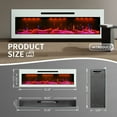 thumbnail image 4 of 51" Electric Fireplace Heater Wall Mount Heating Fireplace Insert Color Changing Flames 750W/1500W Indoor Heater Fire Place, 4 of 6