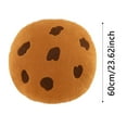 thumbnail image 2 of 16" Round Cookie Pillow, Plush Chocolate Chip Throw Pillow for Couch, Floor & Car, Soft Food Themed Cushion for Living Room, Bedroom, and Dorm Decor, 2 of 6