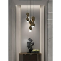 60W X 3 Zamora 3 Light Wood Pendant With Clear Glass Shade (Edison Bulbs Not Included)