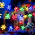 thumbnail image 1 of Guirnalda de luces solares con forma de copo de nieve JMEXSUSS, 9,3 m, 50 LED, impermeables, 1 of 7