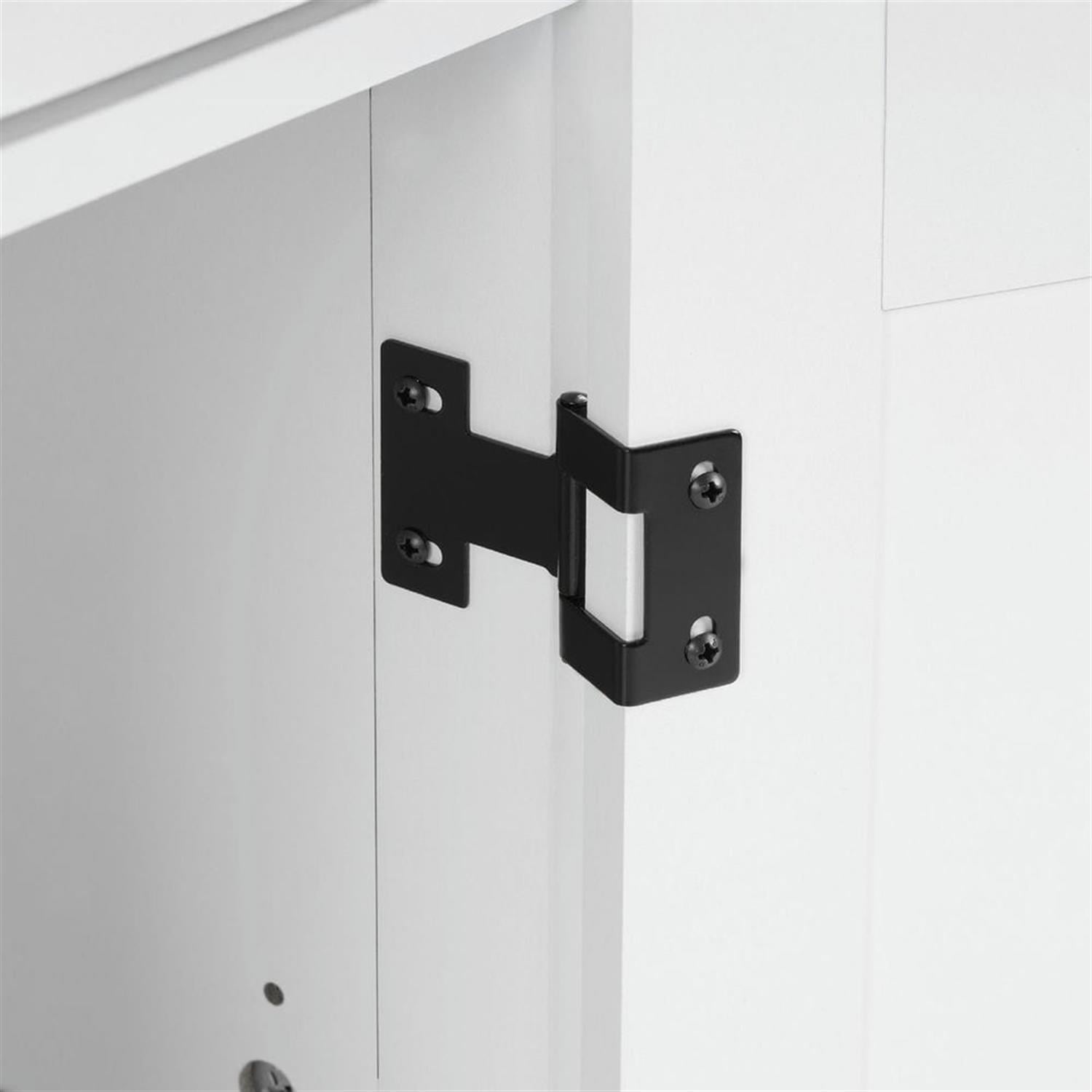 Demi Bonn Farmhouse Buffet Cabinet with Drawer and Adjustable Shelf, Storage Cabinet, Barn Door Accent Sideboard for Kitchen, Living Room, Entryway, White