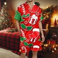 thumbnail image 4 of XDZJLR Mens Christmas Pajama Xmas Print Pajama Holiday Themed Cozy Outfit Festive Nights Relaxation Pjs Loungewear White S, 4 of 4