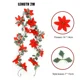 thumbnail image 3 of 6/2m Red Berry Christmas Garland Decoration Artificial Holly Leaves Berries Vine Ivy Xmas Tree Ratten Wreath Hanging Ornaments, 3 of 5