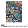 thumbnail image 4 of Creowell Rainbow Owl Blankets,Cozy Flannel  Blanket on for Home Bedroom Living Room Office Dorm, Soft Comfort Lightweight Throw Blankets for Adults and Kids  50x60in, 4 of 6