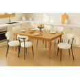 thumbnail image 6 of LIFERECORD Dining Chairs Set of 6, Modern Dining Room Chairs with Cushions and Metal Legs, Max Weight Capacity 330LBS, Round Upholstered Boucle Chairs for Kitchen, Dining Room, Living Room, White, 6 of 6