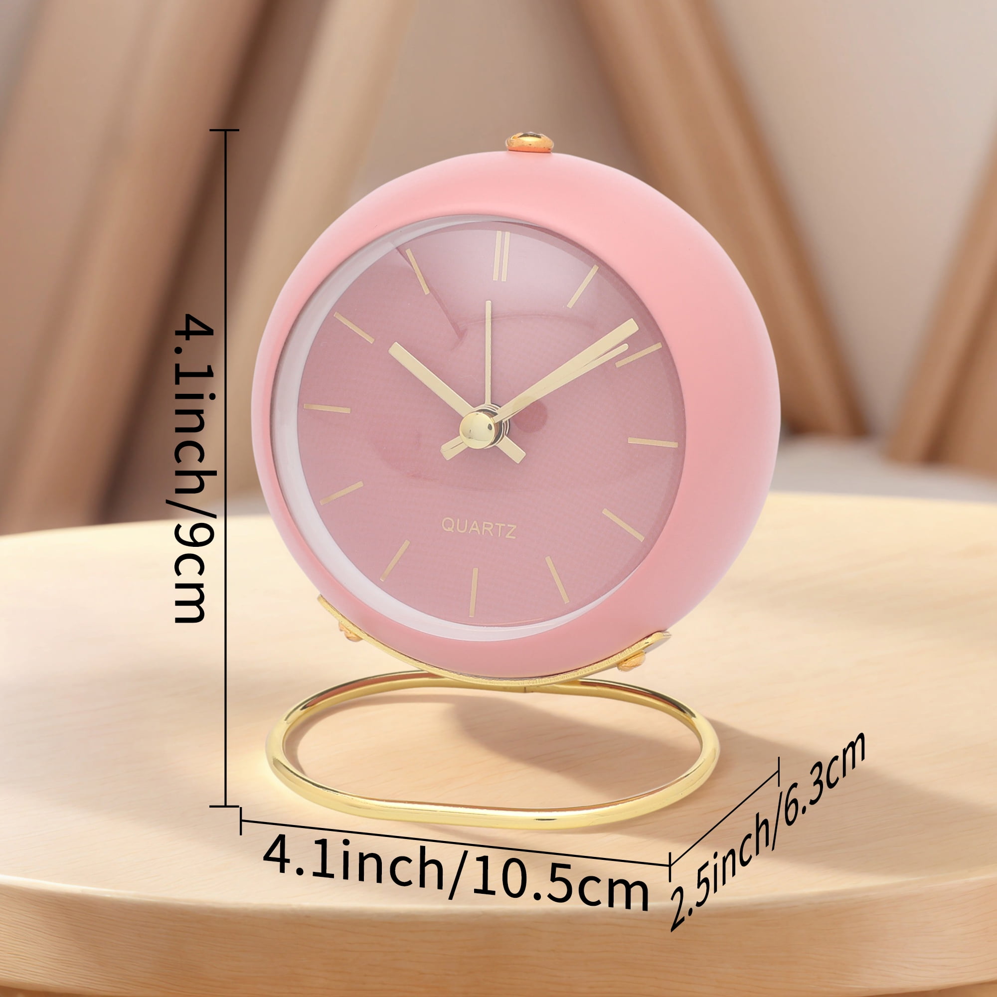 Unique Bargains Spherical Mechanical Alarm Clock Gray 4.1"L x 2.5"W x 3.5"H