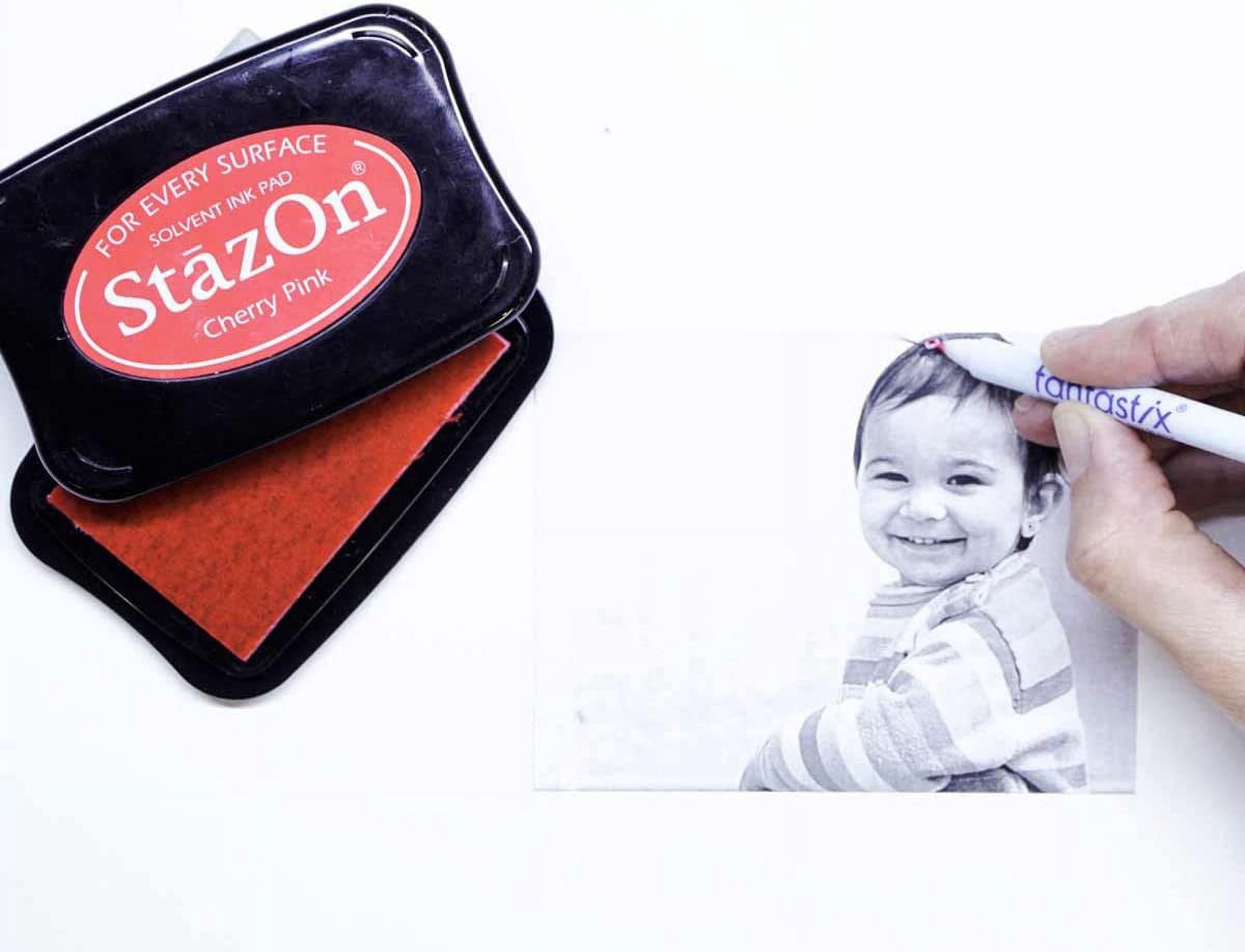 Tsukineko StazOn Multi-Surface Ink – Blazing Red, 1/2 Fluid Ounce, Für Stempel Auf Fast Allen Oberflächen