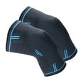 thumbnail image 3 of Knee Brace, Nylon Knitted Knee Guard Support, Protector Kneepad for Running & Basketball - Blue, Large, 3 of 8