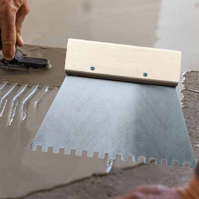 Paleta de Azulejos, Paleta de Enyesado, Paleta de Cemento, Paleta de Hormigón, Herramienta Manual para Paneles de Yeso de Diente Cuadrado, Espátula de DYNWAVEMX Paleta de acabado