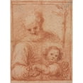 thumbnail image 3 of Anonymous 15x18 Black Modern Framed Museum Art Print Titled - Joseph and Child (Recto) (16th Century), 3 of 5