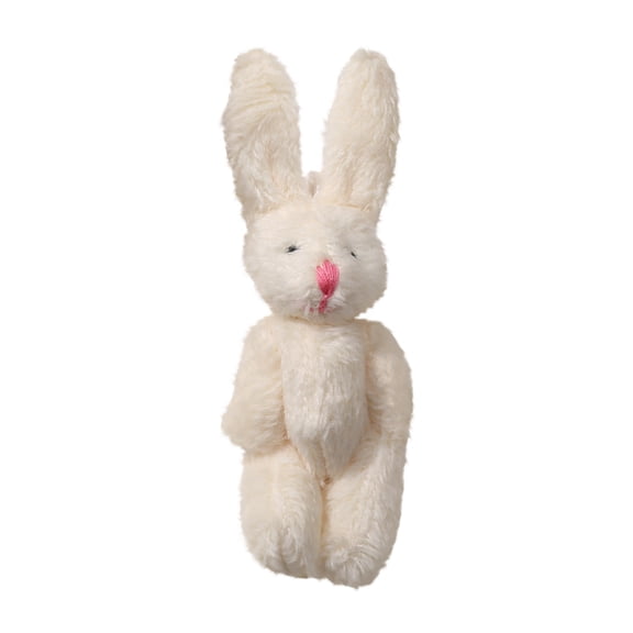 ZMYFlora Easter Plush Bunny With Jointed Limbs Stuffed Animal Toy For Birthday Cake Wedding Decoration Easter Basket Stuffers Party Favor Gift,Beige