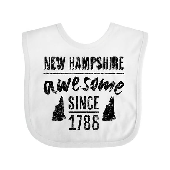 Inktastic New Hampshire Awesome Since 1788 Boys or Girls Baby Bib