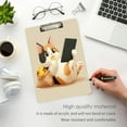 thumbnail image 4 of Acrylic Writing Board Silver12.5*9 Inch Clipboards Transparent Acrylic Material Suitable For Office Classroom Teachers Fashion Bloggers Stationery Enthusiasts Look Flat Cat, 4 of 9