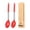 Rot, variant on Pack of 2 Large Silicone Cooking Spoons,Non Stick Solid Basting Spoon,Heat-Resistant Kitchen Utensils for Mixing,Serving,Draining,Stirring (RED)