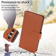 thumbnail image 5 of TECH CIRCLE For Galaxy S23 Wallet Case with Card Holder,PU Leather Flip Folio Shell Magnetic Closure Wrist Strap Kickstand Shockproof Protective Cover for Samsung Galaxy S23 6.1" 2023,Brown, 5 of 6