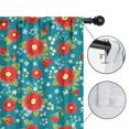 thumbnail image 4 of Pioneer Flower Floral Print Pattern Teens Curtains,Teens Insulated Curtains Set Of 2,Bedroom Essentials,Toddler Room Decor 52"x84", 4 of 5