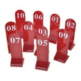 thumbnail image 6 of Aspire 10PCS Acrylic Table Numbers, Tent Style Numbers Sign, Double Sided Table Number Card for Restaurant-Red-Number 51to60, 6 of 7