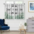 thumbnail image 2 of Green Leaves Farmhouse Kitchen Curtains: Vintage Botanical Nature Kitchen Window Curtain, Plants Cafe Art Rod Pocket Window Drapes Decor 24 Inch 2 Panels (Leaf 2, 28"X24"), 2 of 5