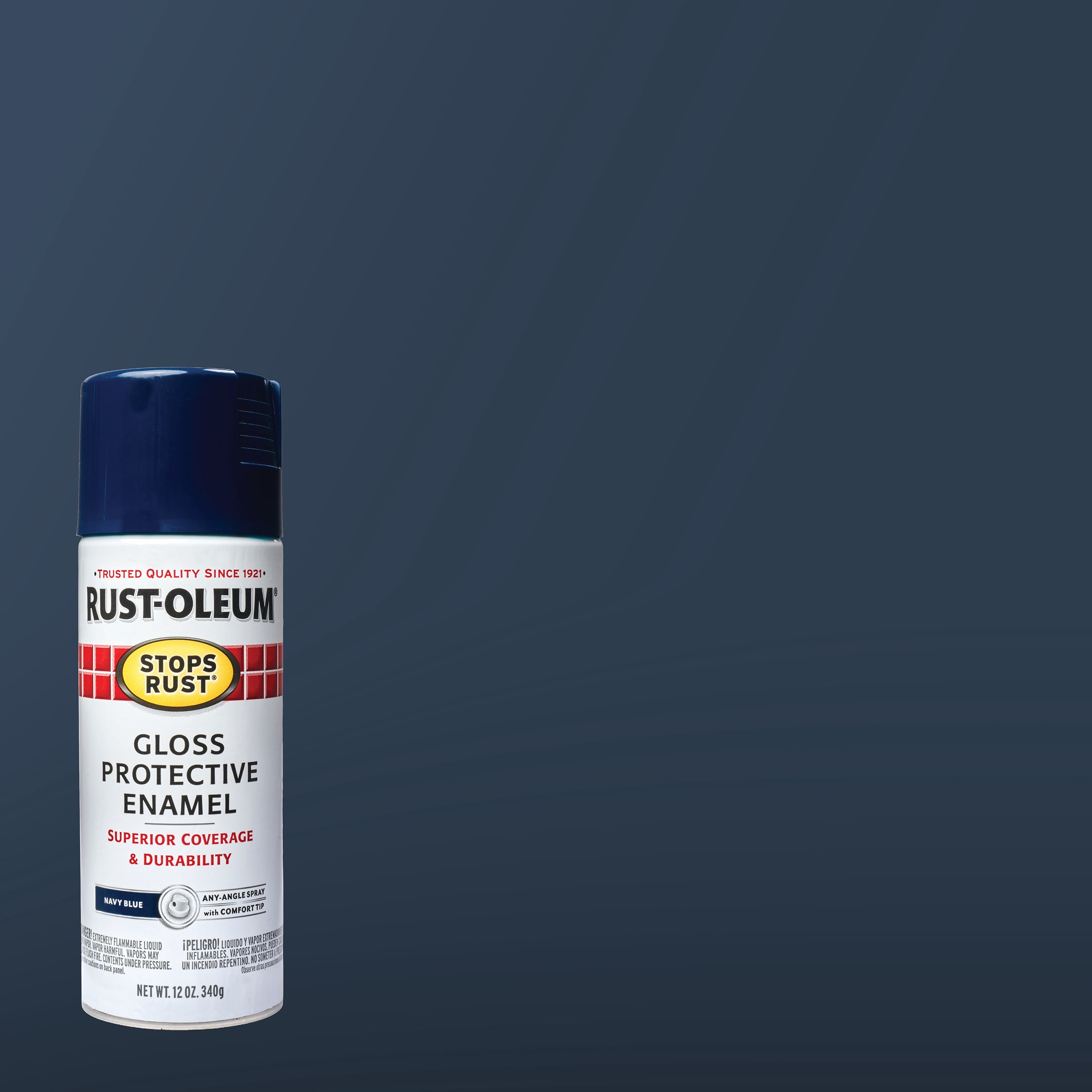 (6 pack) Navy, Rust-Oleum Stops Rust Protective Enamel Gloss Spray Paint-7723830, 12 oz