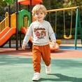 thumbnail image 5 of Toddler Baby Boy Clothes Fall Winter Outfit Long Sleeve Sweatshirt Tops Stretch Pants Playwear Set Baby Boy Clothes Toddler Boy Winter Outfits Set 12 18 Months 2T 3T 4T,Light Gray,2-3 Years, 5 of 9