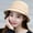 Beige, variant on Women's Elegant Flower/Bow Wool Cloche Bucket Bowler Hat Wide Brim Sun Hat, Perfect for Church Wedding Mother's Day Gift or Vintage Street Style
