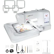SIHAO MRS800 Embroidery Machine, 7.9" x 11" Embroidery Area, 312 Built-in Designs, 11 Font Styles, 7" LCD Touch Screen with Hoops, USB, Stabilizer, Bobbins，etc