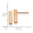 thumbnail image 2 of 14k Rose Gold Polished Post Earrings - 1.0 Grams - Measures 12.5x3mm Wide, 2 of 2