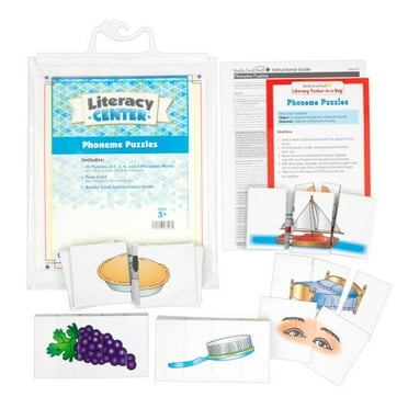 Really Good Stuff Phoneme Puzzles Literacy Center Grades K-1- 1 literacy center