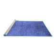 thumbnail image 2 of Ahgly Company Machine Washable Indoor Rectangle Oriental Blue Industrial Area Rugs, 4' x 6', 2 of 4