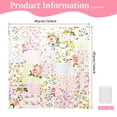 thumbnail image 3 of Tcwhniev Boho Shower Curtain, Vintage Patchwork Floral Waterproof Fabric Bath Curtain with 12 Hooks, 72x72 Inch, 3 of 8