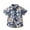 Dark Blue, variant on KAUOD Toddler Kids Boys Short Sleeve Hawaii Shirt Print Crew Neck Button Down Cotton Tops Beach Casual Holiday Shirt