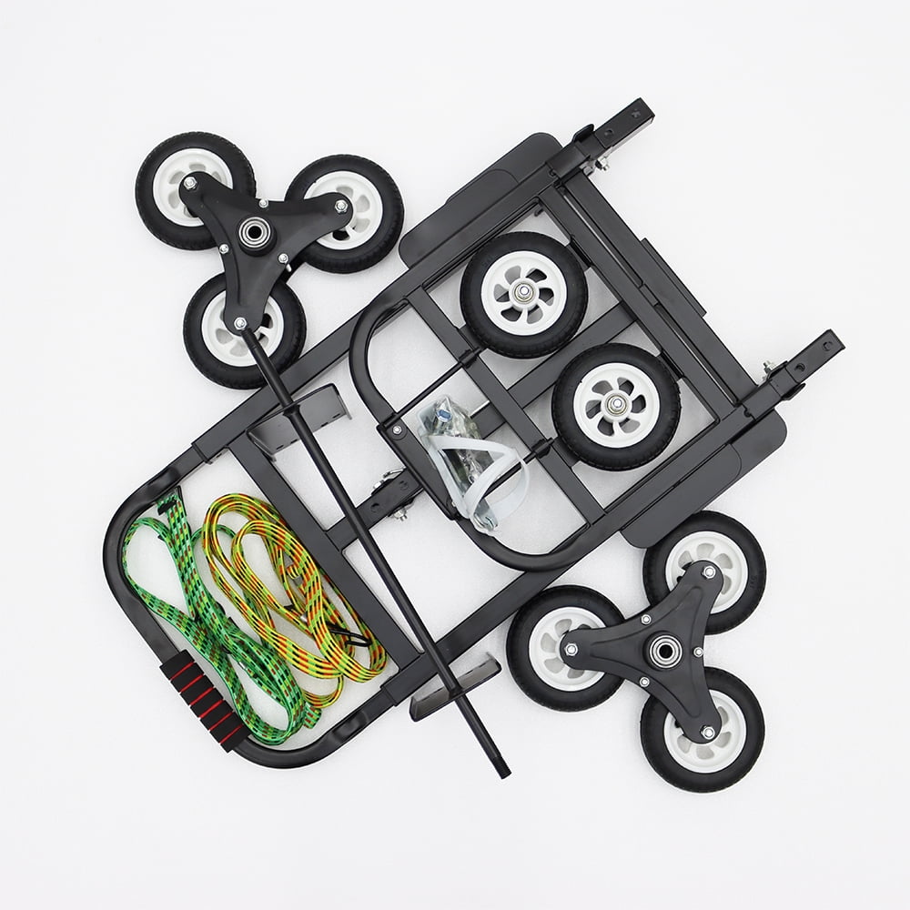PreAsion Carbon Steel Climbing Stairs Folding Hand Truck Luggage Cart Heavy Duty Transport