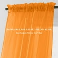 thumbnail image 2 of Solid Sheer Window Drapes, (Set of 2) Multipurpose Sheer Curtains, 40 X 84, Orange, 2 of 5