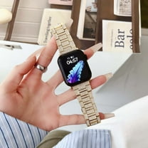 Dwitch Fashion Metal Band Compatible with Apple Watch Band 42mm/44mm/45mm/46mm/49mm, Full Sparking Luxury Diamond Band, Cute Shiny Charming Strap for iWatch Ultra SE Series 10/9/8/7/6/5/4,Gold