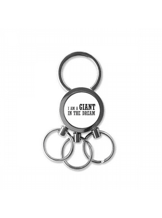 Uxcell Retractable Coil Spring Keychain Clasp with Big Key Ring