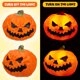 thumbnail image 3 of GOOHOCHY Calabaza decorativa con luz LED, funciona a pilas, modelo espeluznante con lámpara LED., 3 of 7