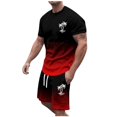 thumbnail image 1 of Men's Suits Product Catalog Summer Track And Field Suit For Men In Plus Size Short Sleeves O Neck Sport Set With Casual Coconut Print— Lightweight Comfort For Warm Weather Wear, 1 of 4