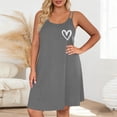 thumbnail image 2 of Stamzod Sleep Shirts for Women Sleeveless Night Shirts for Sleeping Pullover Nightgown Soft Nightdress S-Xxl Gray C XXL, 2 of 6