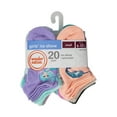 thumbnail image 2 of Wonder Nation Girls No Show Socks, 20-Pack, Sizes S-L, 2 of 3