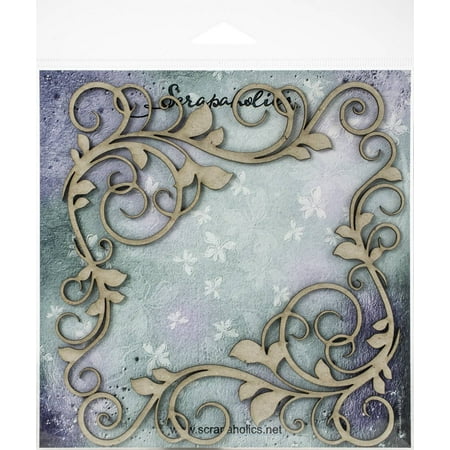 UPC: 0099654250169 | Scrapaholics Laser Cut Chipboard 1.8mm Thick-Corner Flourish 2  2/Pkg  5.25 X5.25
