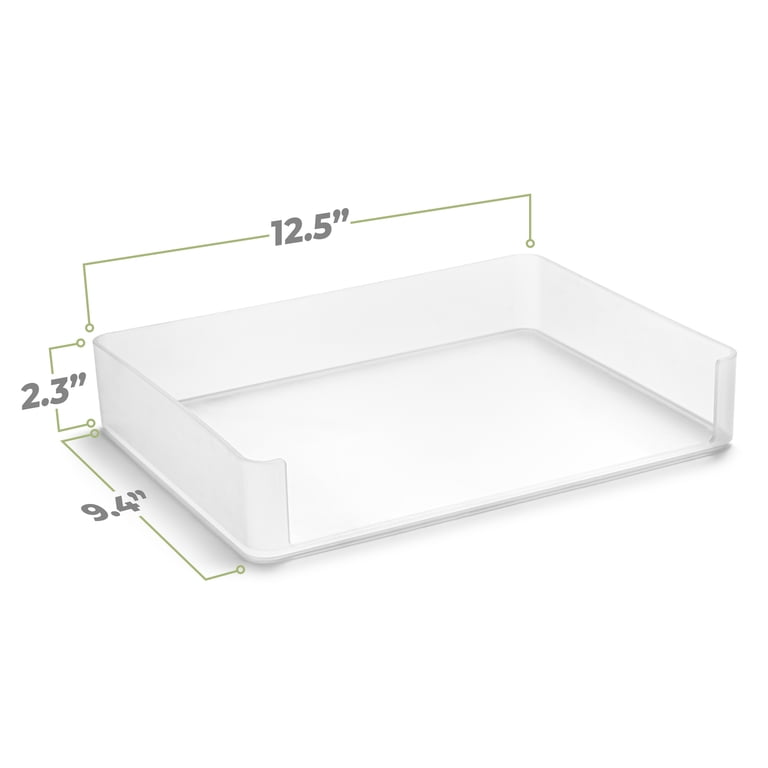 Sorbus Stackable Plastic Letter Tray, Clear photo 4