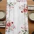 thumbnail image 5 of Table Runners 72 Inches Long Dress Scarves, Pink Valentine's Day Farmhouse Kitchen Table Runner, Coffee Tablerunners, Roses Spring Floral Wooden Farmhouse 14x72 Inch, 5 of 9