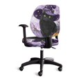 thumbnail image 4 of CHAQLIN Rotating Chair Protectors Black Cat Halloween Print with Cozy Breathable Office Chair Cover for Gaming Chairs, 2 Piece Sets Rotating Chair Slipcover, 4 of 8