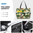 thumbnail image 2 of Wukai Sunflowers And Butterflies Print Zipper Bag,large Beach Tote Bag,Waterproof Sandproof Bag,Grocery and Picnic Tote Travel Bag, 2 of 5